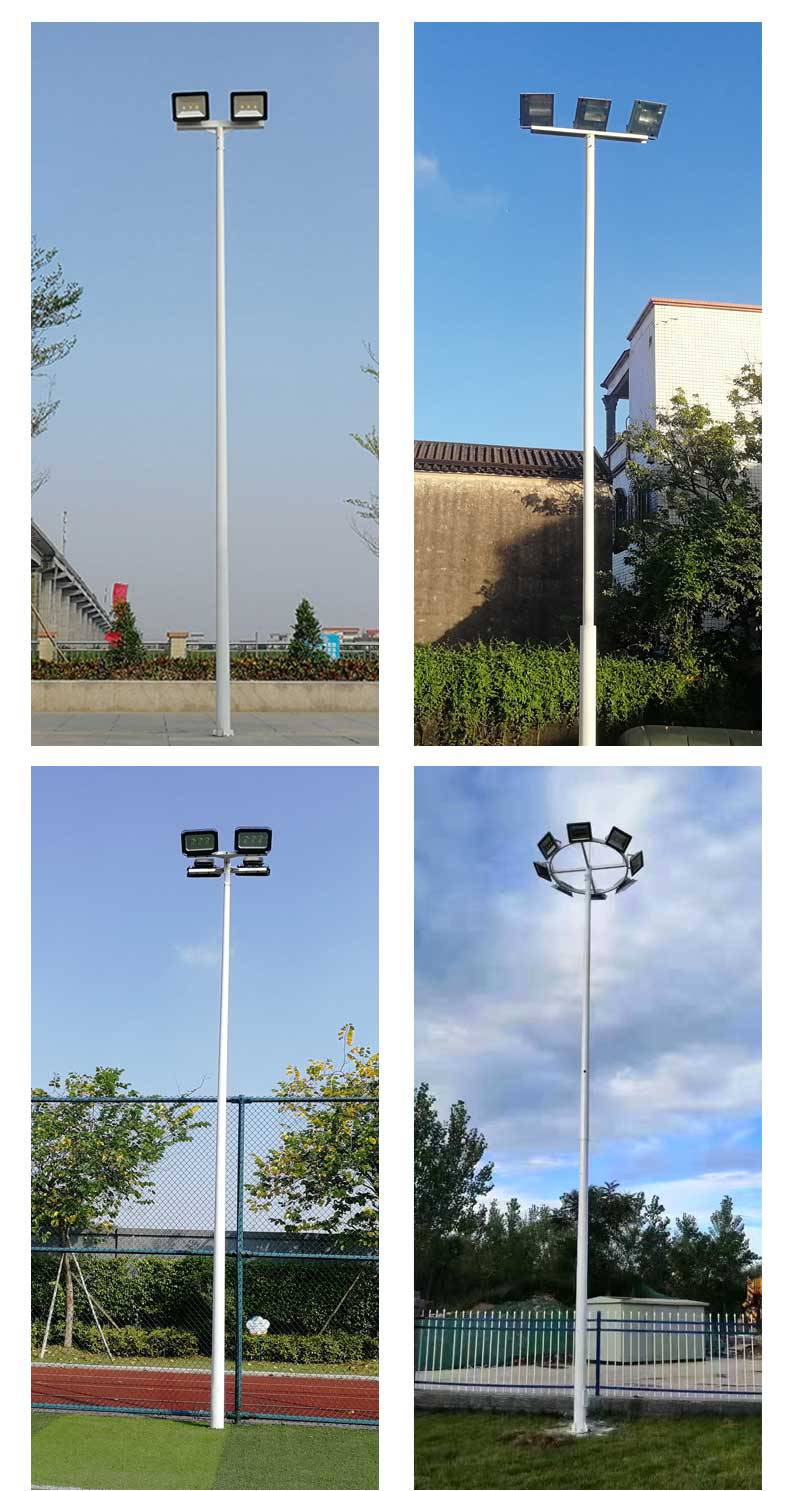 柳州柳江籃球場燈桿圖片led球場高桿燈支持定制-中國供應商