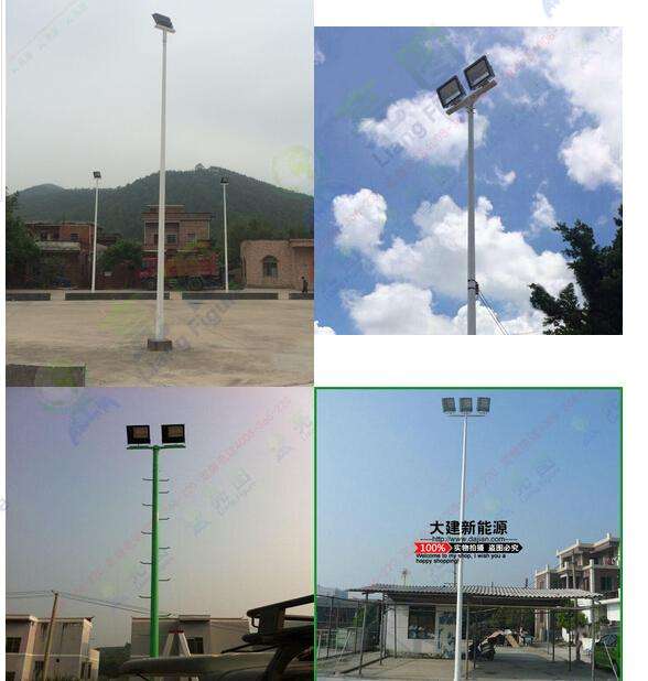 led籃球場照明燈桿6米7米8米12米足球場高桿燈廣場燈柱戶外桿子15_愛