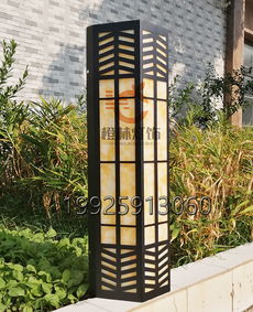 烤漆中式壁燈酒店仿云石led壁燈入戶大門口兩側掛墻燈定制梯形壁燈